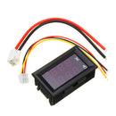 5pcs Mini Digital Voltmeter Ammeter DC 100V 10A Panel Amp Volt Voltage Current Meter Tester 0.56" Blue Red Dual LED Display