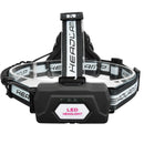 XANES 2508A 2800LM 2XPE+5T6 7LED 5 Modes USB Charging Mechanical Zoom Headlamp 18650 Battery