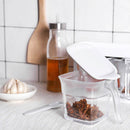 HELLO LIFE 3PCS/Set 370ml Drawer Type Flavouring Tool Clear Salt Canister Sauce Storage Box Container