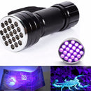 Aluminum Alloy 21LED UV Ultra Violet Mini Blacklight Flashlight Torch Light Lamp Outdoor