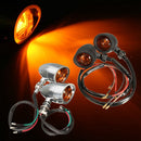 Pair Turn Signals Light For Harley Cruiser Chopper Honda/Suzuki/Kawasaki/Yamaha