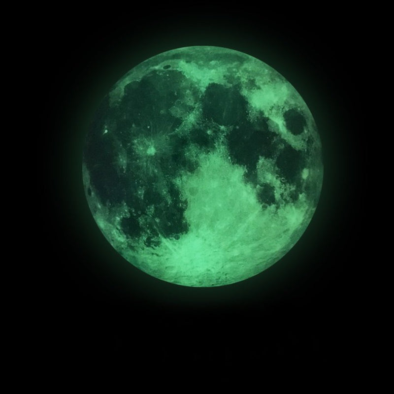 30cm Luminous Glow in the Dark Moon Wall Sticker Home Art Decor Kids Room Decal