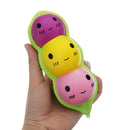 Colorful Pea Doll Squishy charm 15cm Slow Rising With Packaging Collection Gift Soft Toy