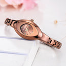 LONGBO 80460 Simple Crystal Dial Waterproof Elegant Crown Fashion Ladies Dress Women Full Steel Quartz Watch