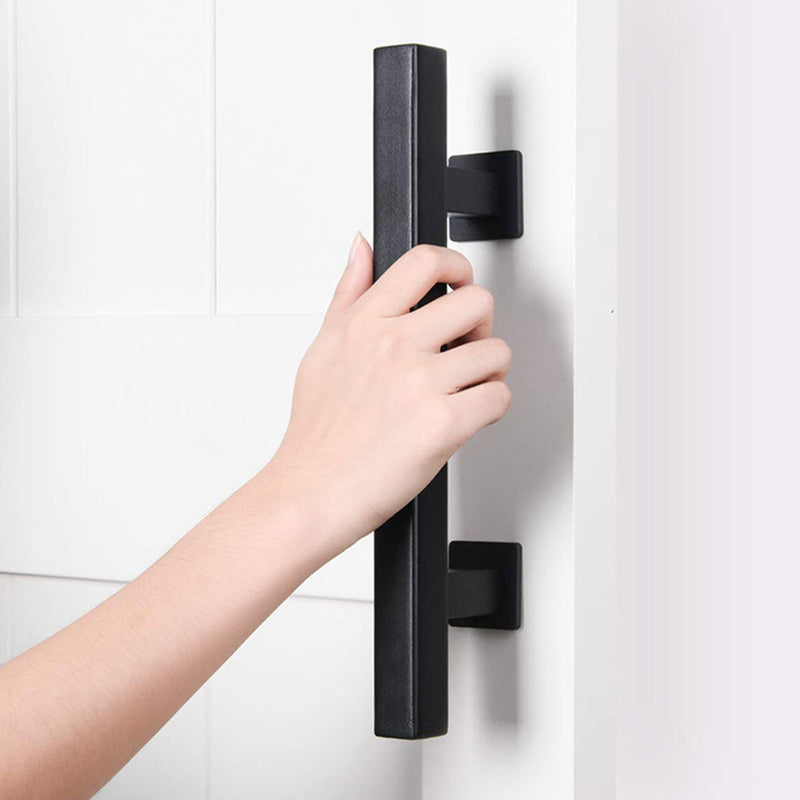 12 Inch Rustic Barn Door Handle for Sliding Door Barn Door Hardware Black Door Pull Plate Antique Long Base Gate Handles Pulls Push