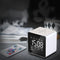 YAyusi V9 Mini Wireless bluetooth Speaker LED Mirror Alarm Clock FM Radio Stereo Bass Speaker