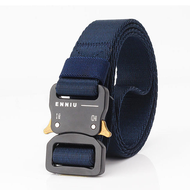 125cm ENNIU 3.2cm TB11-1 Thicken Nylon Cobra Tactical Belt Army Fan Metal Quick Release Military