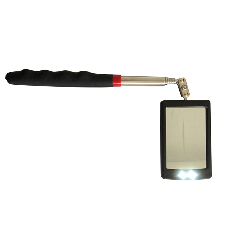 Telescopic Vehicle Inspection Mirror with LED Work Light Amplification Car Repair 360 Rotate LED Mirrors