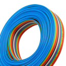 5pcs 5M 1.27mm Pitch Ribbon Cable 16P Flat Color Rainbow Ribbon Cable Wire Rainbow Cable