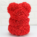 Artificial Flowers Rose Bear Plastic Foam Rose Teddy Bear Valentines Day Gift Birthday Party Decorations