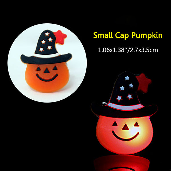 2Pcs Kids Halloween LED Brooch Halloween Kids Party Supplies LED Flashing Light Brooch