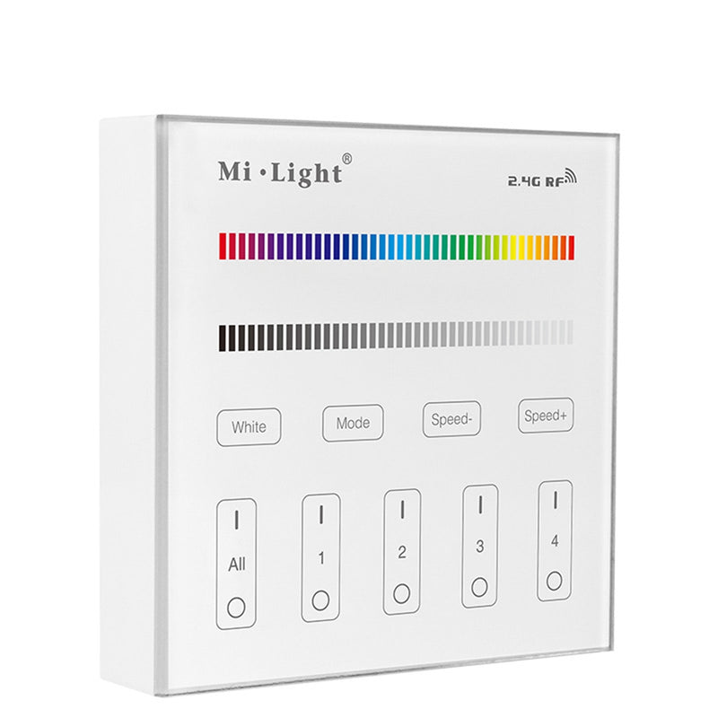 Milight B3 4-Zones Battery Powered Smart Panel LED Dimmer Controller Work With RGBW Floodlight Bulb