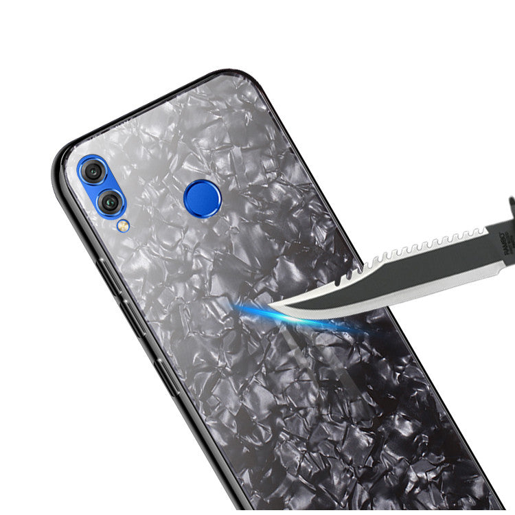 Bakeey Shell Glossy Soft Frame Hard Back Tempered Glass Protective Case for Huawei Honor 8X