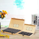 20/100PCS Rugged Wooden Coins Display Case Capsule Holder Storage Coin Collection Box