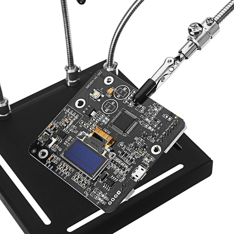 YP-001 Metal Base Universal 4 Flexible Arms Soldering Station PCB Fixture Helping Hands Four Hand