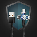 Bakeey 3A Type C Micro USB LED Light 180 Rotation Fast Charging Magnetic Data Cable For Huawei P30 P[ro Mate 30 Xiaomi Mi9 9Pro Redmi 7A Redmi 6Pro