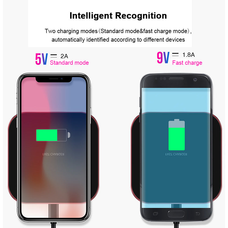 10W Qi Wireless Charger Dock Fast Charging Receiver Universal For Phone