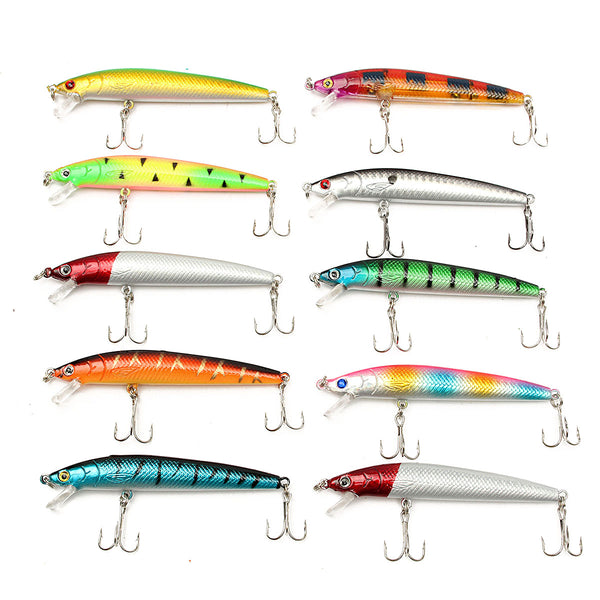 ZANLURE 20pcs Fishing Lures Assorted Colors Crankbaits Hooks Minnow Spinner Baits Tackle