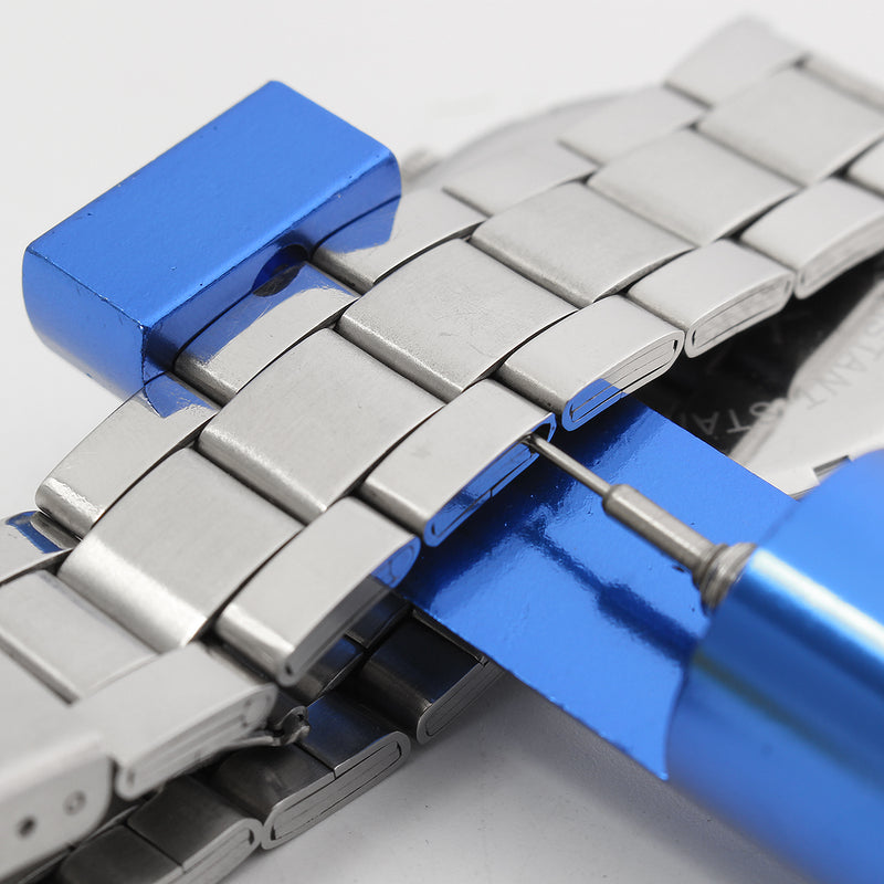 Blue Metal Adjustable Watch Band Strap Bracelet Link Pin Remover Repair Watch Tools Kit
