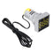 5pcs Mini Crystal Film Square Yellow LED Digital Thermometer Signal Light AC 50-380V 220V Temperature Meter Indicator Range -20-200 with 1m Sensor
