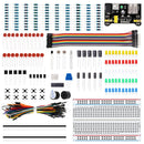Electronics Component Basic Starter Kits with 400 Tie-points Breadboard Cable Resistor Capacitor LED Potentiometer