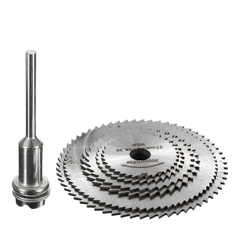 7pcs Circular Wood Cutting Saw Blade Discs with Mandrel