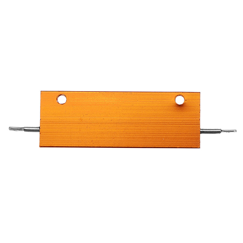 10pcs RX24 100W 10R 10RJ Metal Aluminum Case High Power Resistor Golden Metal Shell Case Heatsink Resistance Resistor
