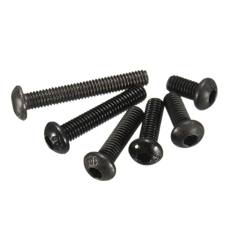 Suleve M3CH1 100Pcs M3 Carbon Steel Button Head Hex Socket Cap Screw Bolt Metric Allen Bolt