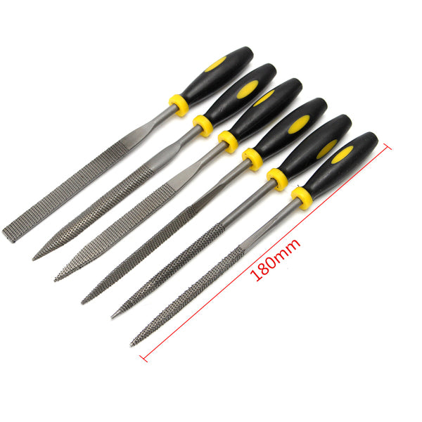 6pcs Mini Files Metal Filing Rasp Needle File Wood Tools Hand Woodworking Tool Set