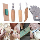 6pcs Woodcarving Cutter Set DIY Hand Chisel Wood Carving Tool Chip Cutter with Cut-proof Gloves Craft