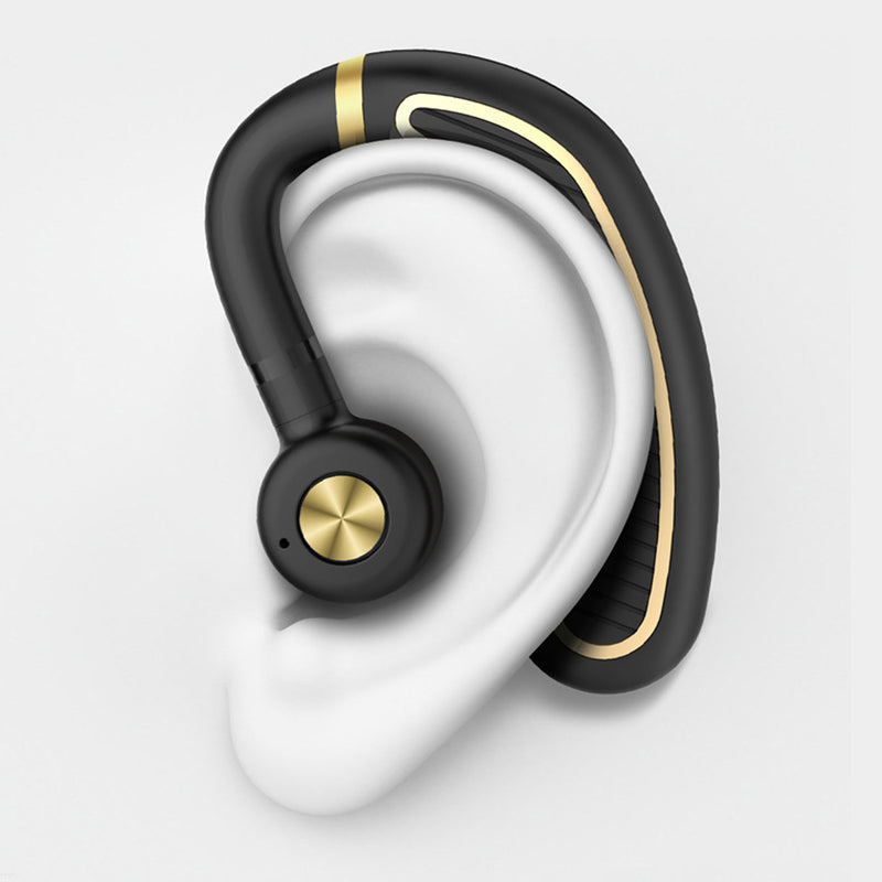 Portable Lightweight Single Wireless bluetooth 5.0 Earhook Noise Cancelling Earphone Headphone with Mic