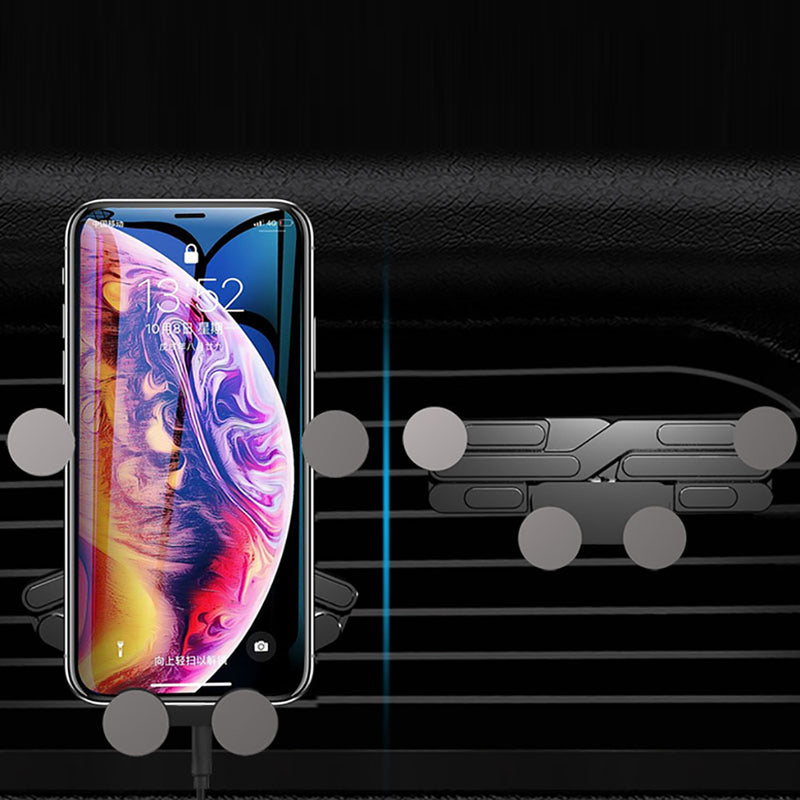 Bakeey Mini Gravity Linkage Automatic Lock Air Vent Car Phone Holder Car Mount for 4.0-6.5 Inch Smart Phone