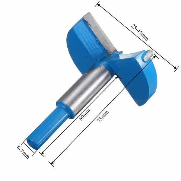 25-45mm Drill Bit Wood Hinge Boring Hole Saw Drill Bit Carbide Cutter Auger
