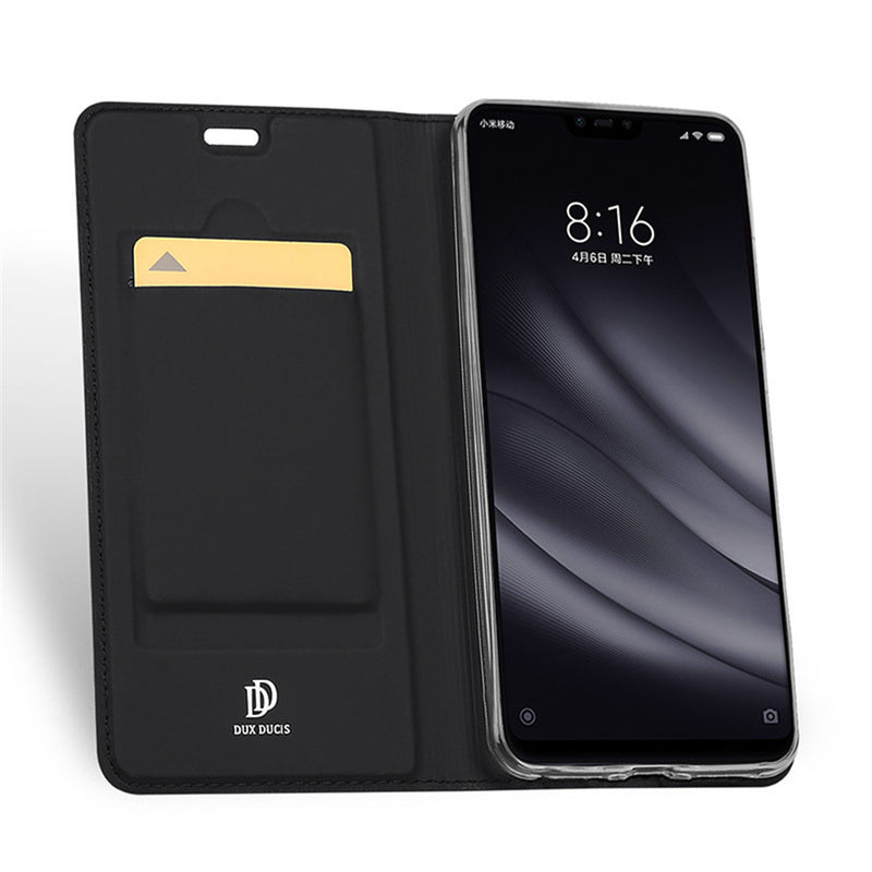 DUX DUCIS Flip Shockproof PU Leather Card Slot Full Body Cover Protective Case for Xiaomi Mi8 Lite Mi 8 Lite
