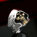 Black Skull Ring Of Death Stainless Steel Ring