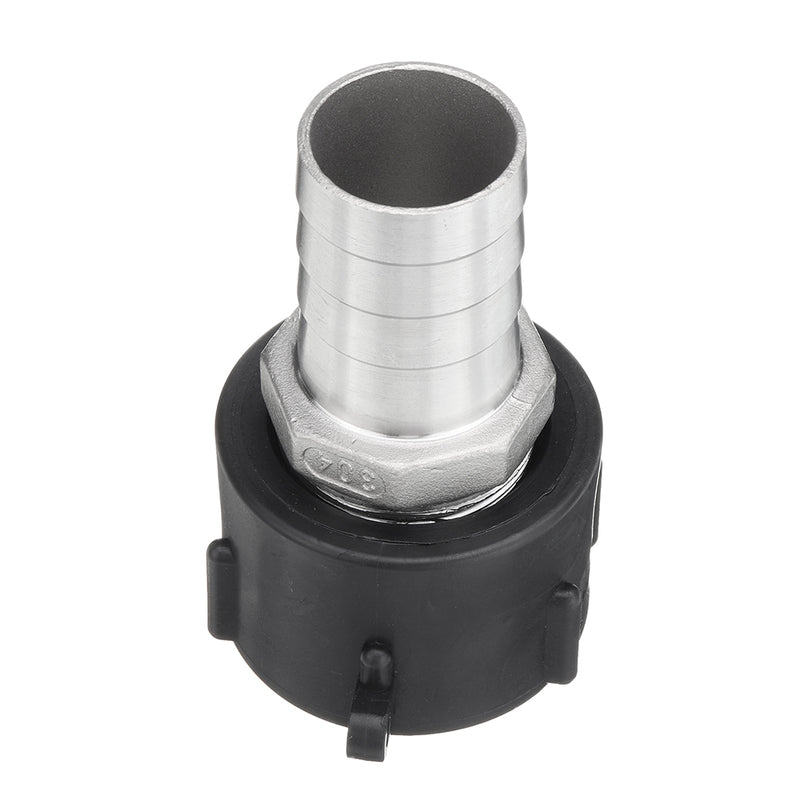 S60x6 IBC Tank Coarse Thread Drain Adapter to 38/45/50/60mm Stainless Steel Hose Outlet Connector Replacement Valve Fitting Parts for Home Garden