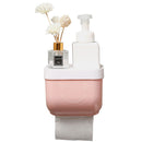 Wall-Mounted Press-open Waterproof -Deck Paper Towel Boxes Rolled Paper PP Shelf Holder