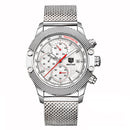 BENYAR 5109M Fashion Men Watch Chronograph 3ATM Waterproof Stainless Steel Strap Quartz Watch