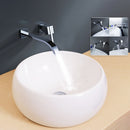 Wall Mount Waterfall Faucet Chrome Brass Single Handle Kitchen Bathroom Tub Sink Hot Cold Mix Tap