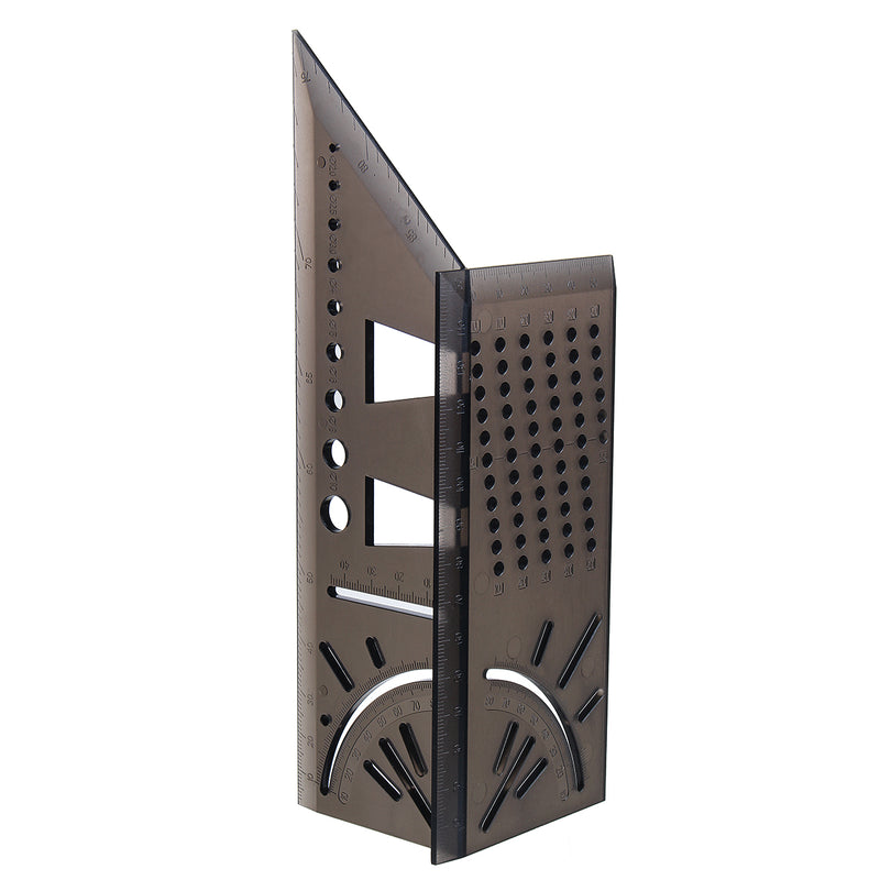 Woodworking Ruler 3D Mitre Angle Measuring Gauge Square Size Measure Hole Positioning Tool