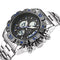 STRYVE S8018 Men Full Steel Waterproof Date Week Chrono Alarm Clock Dual Display Digital Watch