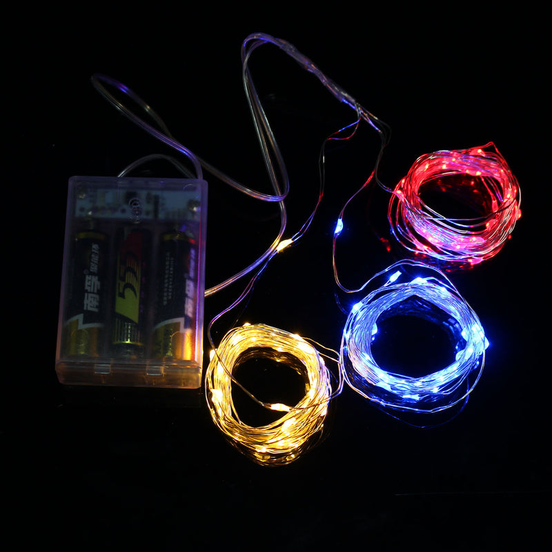 Battery Powered 10M Waterproof Four Modes Optional Silver Wire Fairy String Lights For Xmas Party