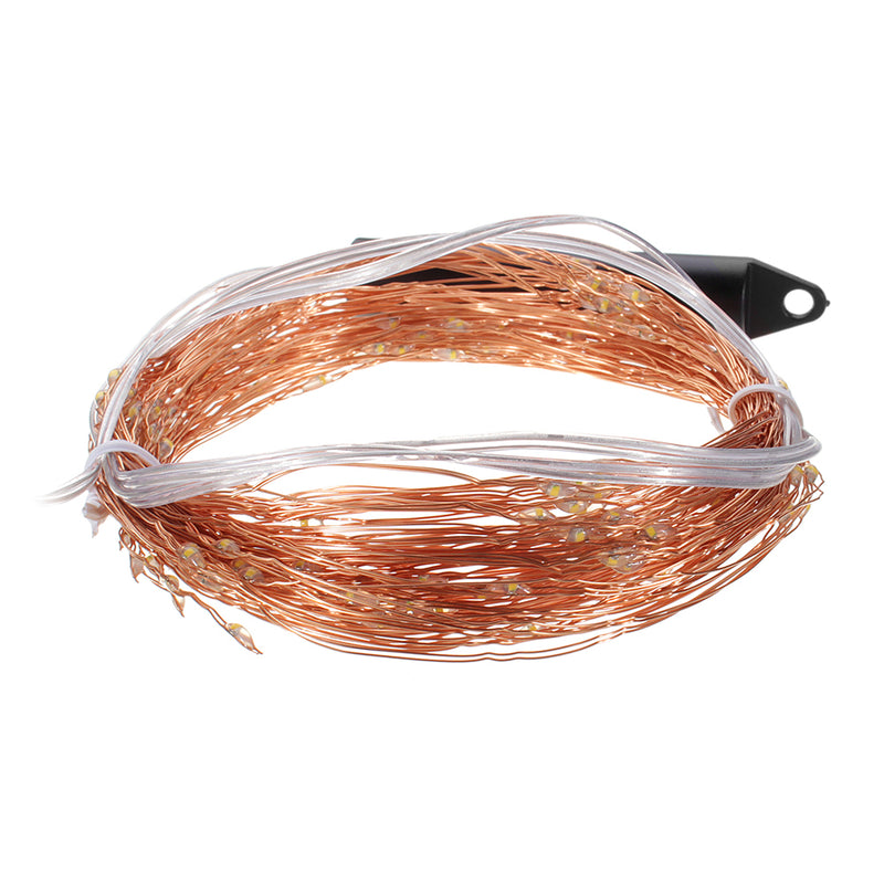 Solar Powered 8 Modes Waterpoof Warm White 200LED Tree Vine Copper Wire String Fairy Holiday Light