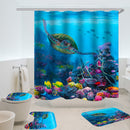 Sea Turtle Waterproof Shower Curtain Home Bathroom Curtains Polyester Fabric Bath Curtain