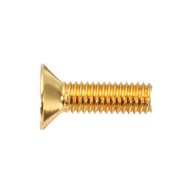 Suleve M3AH1 10Pcs M3*10 Countersunk Head Hex Socket Screws Steel Alloy Titanium Plating Gold
