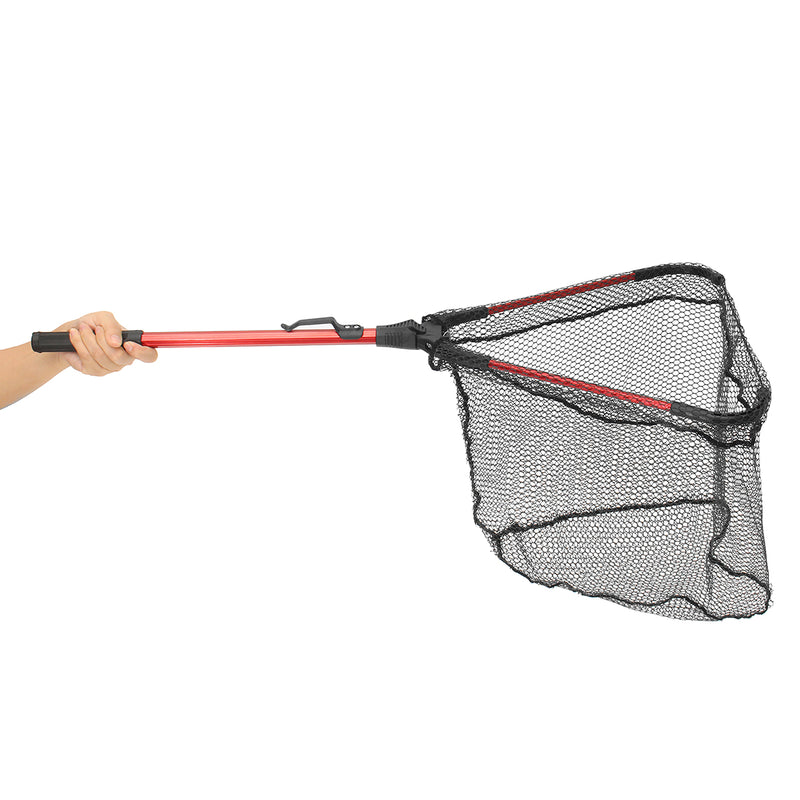 ZANLURE Aluminum Alloy 80cm Single Triangular Ultra-Light Folding Handle Fishing Landing Net