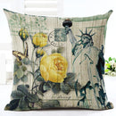 Honana HT-516 Flower Eiffel Tower Style Flower Pillow Case Cushion Cover Home Sofa Car Decor