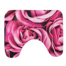 3PCS Bathroom Non-Slip Carpet Pedestal Rug Lid Toilet Cover Bath Mat