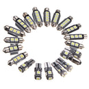 20PCS Interior LED Festoon Dome Lights Kit 6000K White Canbus FREE for Audi A4 S4 B8 Avant 2009-2015