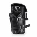 Pair Motorcycle PU Leather Box Hanging Side Saddlebags Black With Water Bottle Kettle Bag Universal